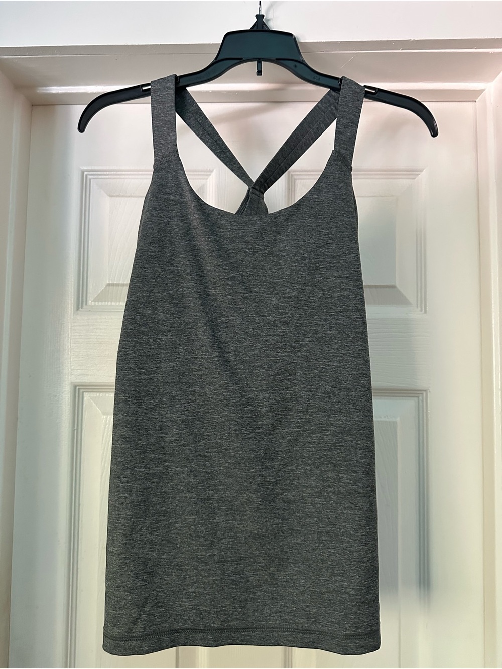 IVY PARK Charcoal Gray Cross-Back Tank Top